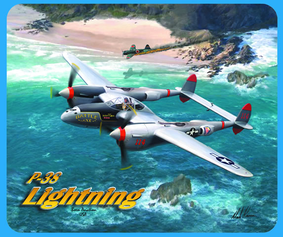 P-38 Lightning "Battle Axe" Mouse Pad